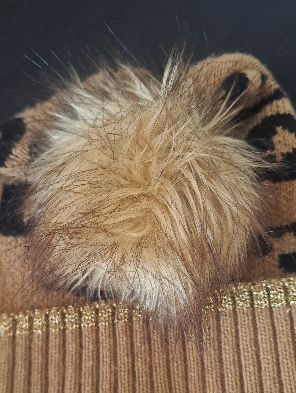Crewcuts Leopard Pom Beanie In Leopardo Print - Picture 4 of 8